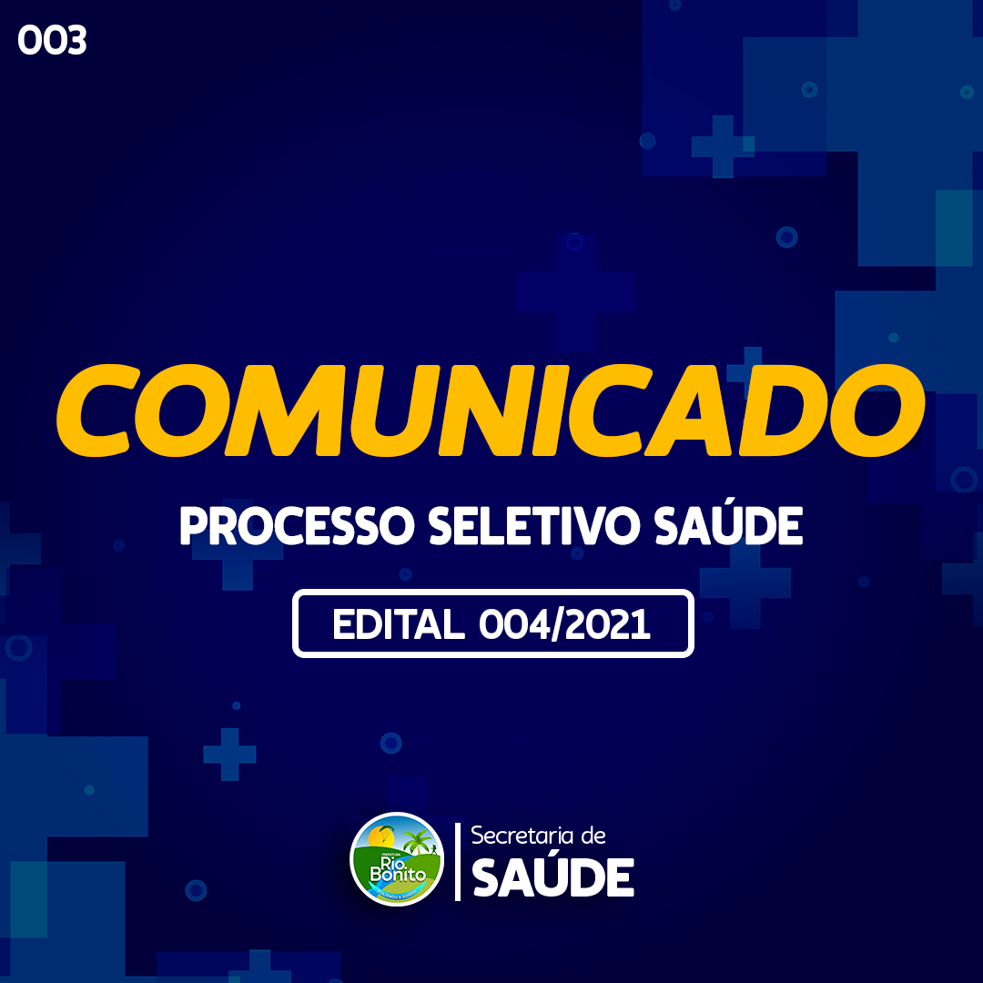 PROCESSO_SELETIVO_SAUDE_COMUNICADO PROCESSO_SELETIVO_SAUDE_COMUNICADO