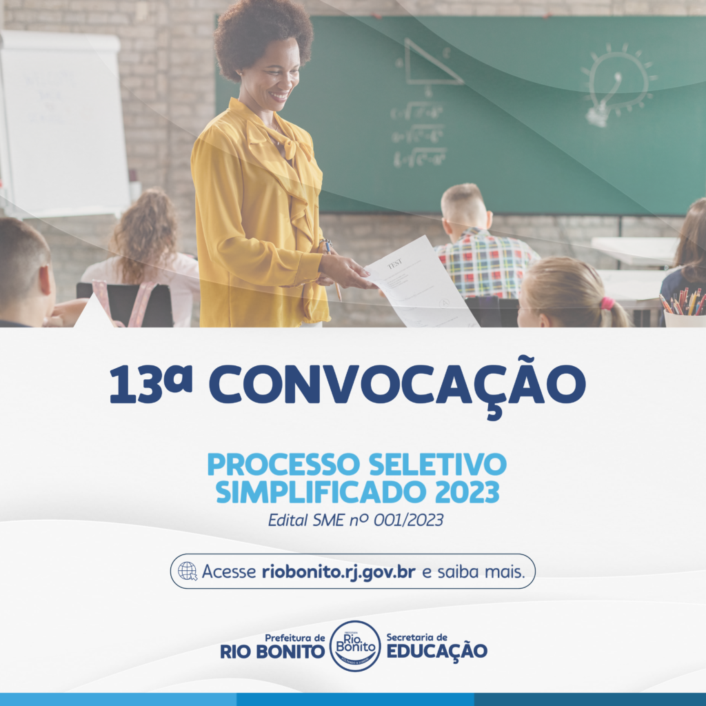 SME divulga classificação definitiva para Professores de Educação